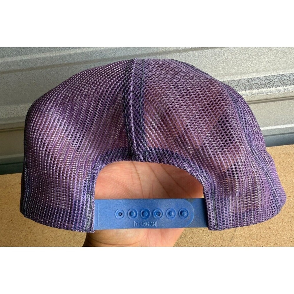 VTG Seattle Mariners Blue Hat OLD LOGO Trucker Mesh Hat Snapback YR *READ* - Picture 6 of 8